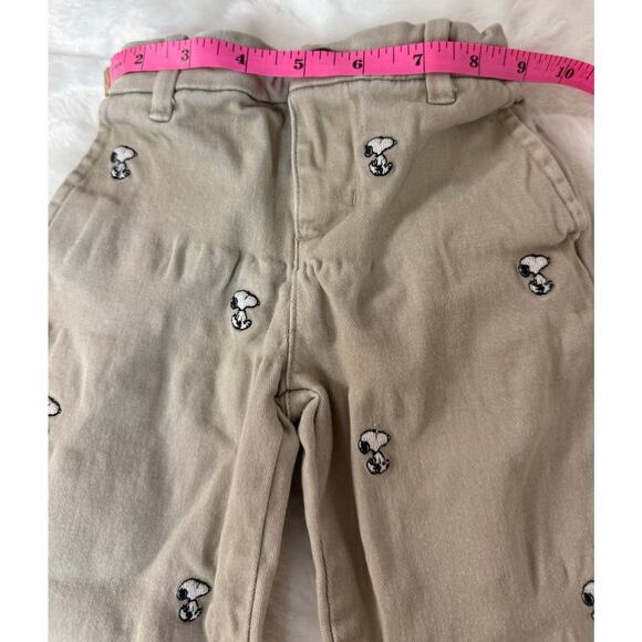 Janie and Jack Peanuts Snoopy Straight Leg Embroidered Khaki Pants Kids 3 *good* - Picture 12 of 13